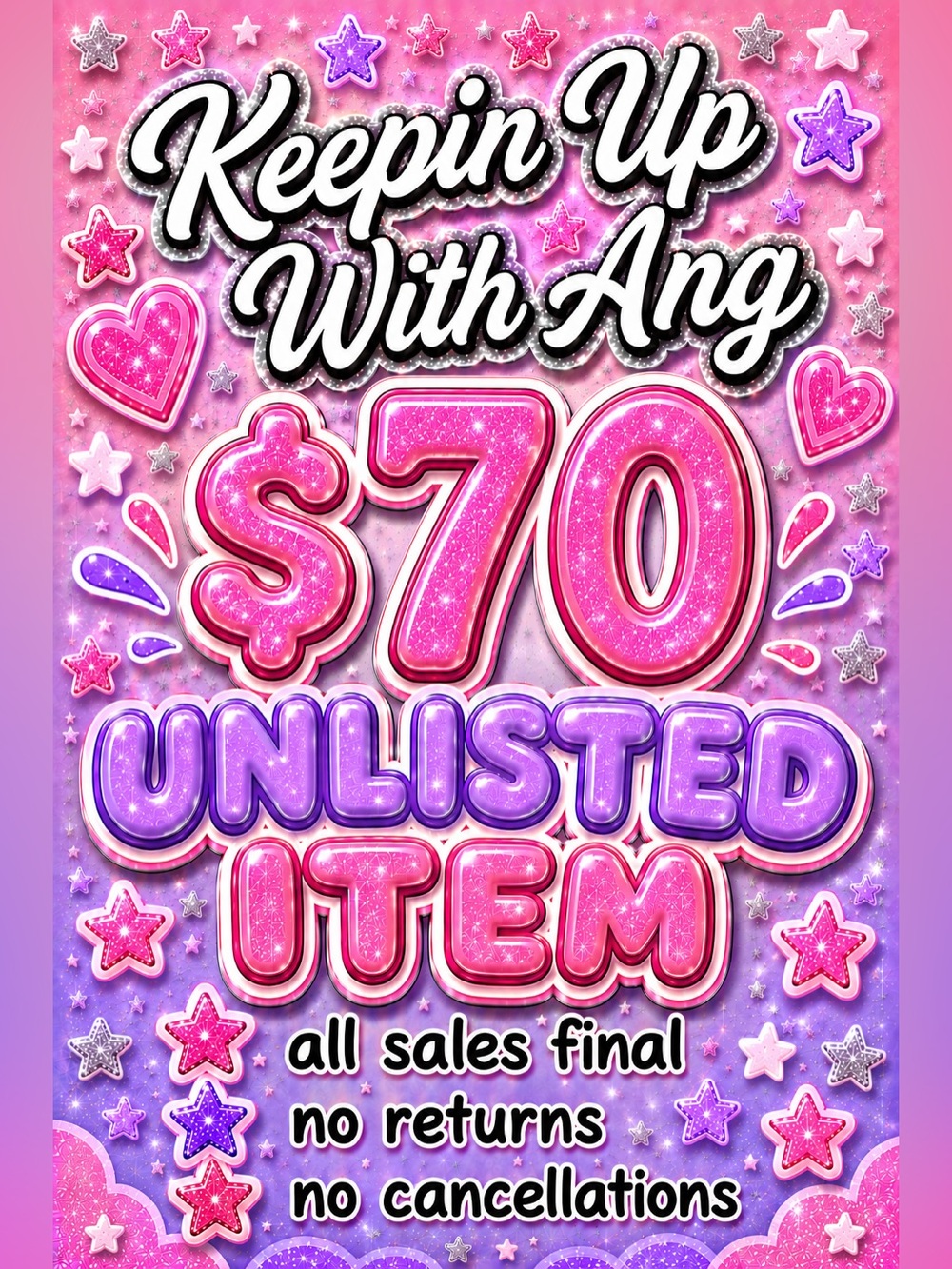 $70 & Up Unlisted Item (1)